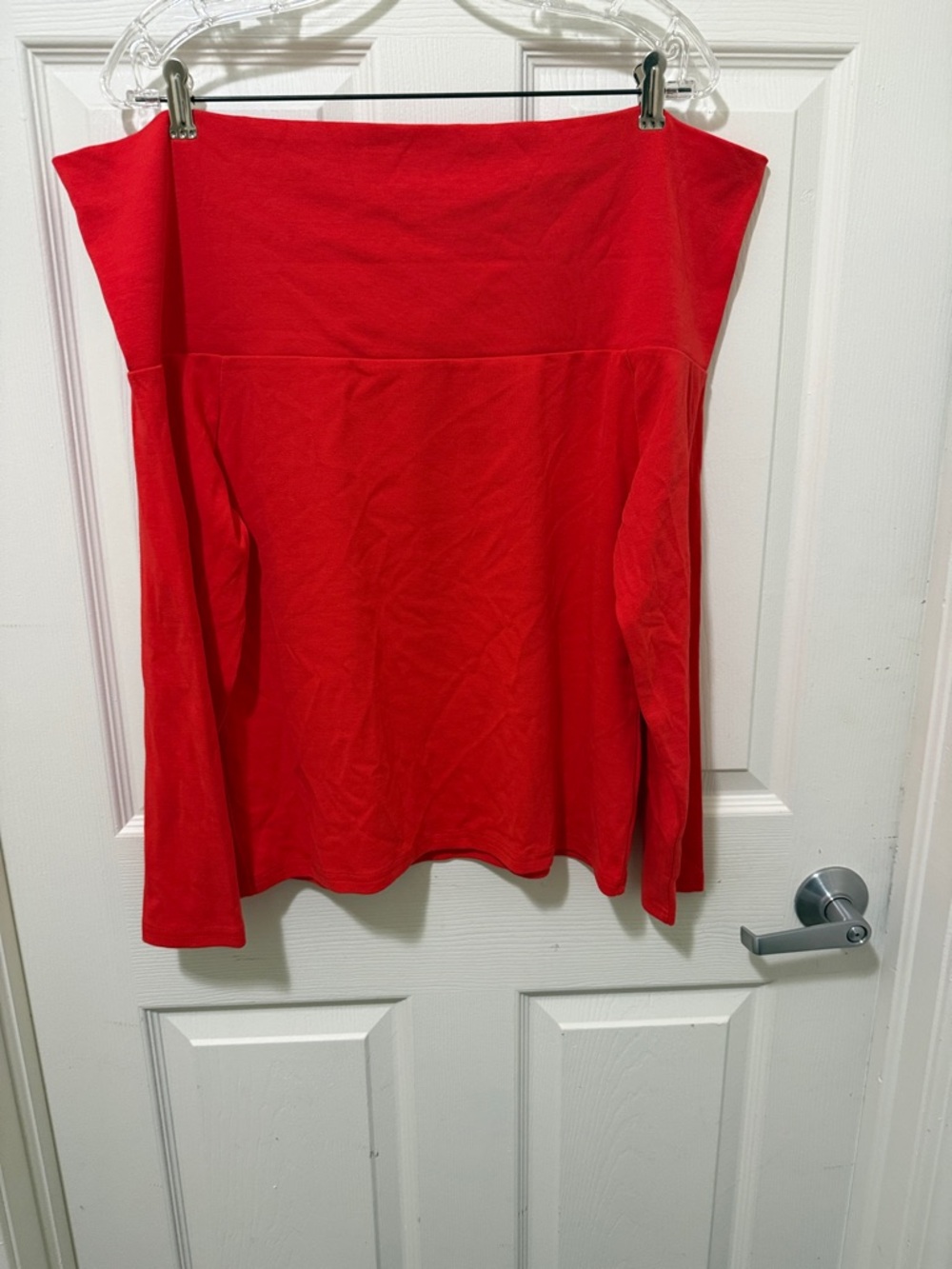 J. CREW Red XL Cowl neck Top.